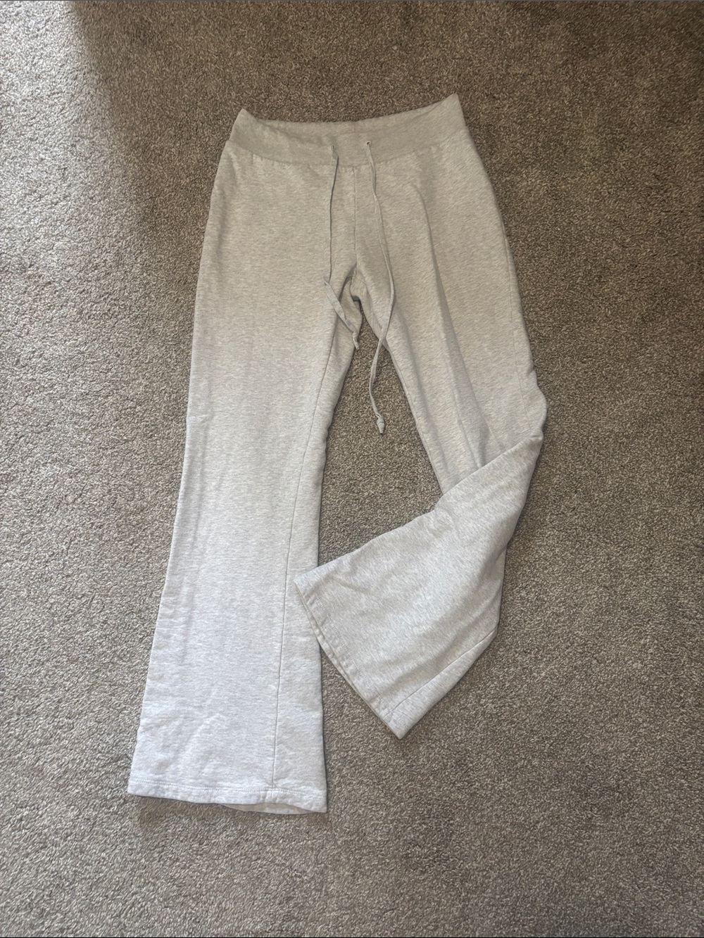Girls' Light Gray Flare Sweatpants